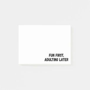Notas Post-it® Divertido primer adulto después