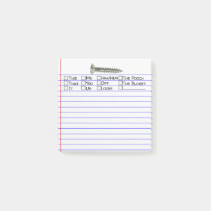 Notas Post-it® Divertido "Tornillo" con varias opciones de Word 3