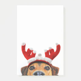 Notas Post-it® Divertidos Navidades Perro reno Antler Cabeza