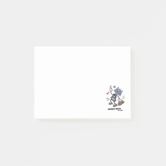 Notas Post-it® Doble hélice el gato (Anverso)