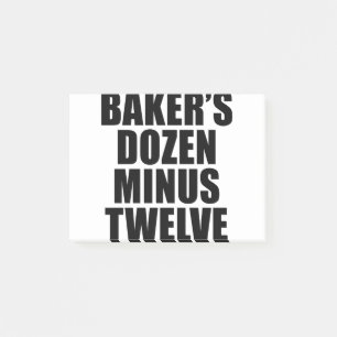 Notas Post-it® Doce de Baker menos doce graciosas camisetas