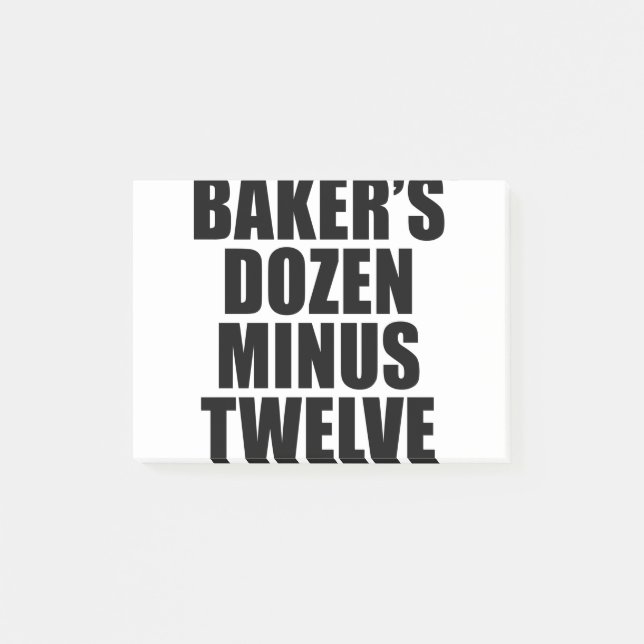 Notas Post-it® Doce de Baker menos doce graciosas camisetas (Anverso)