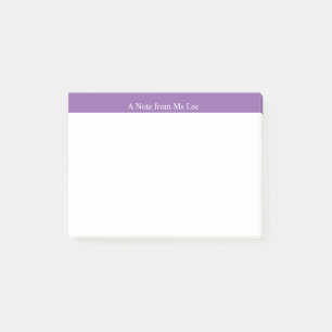 Notas Post-it® Documentos de base púrpuras de encargo