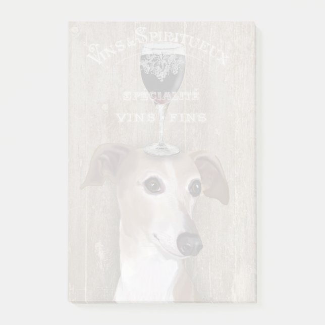 Notas Post-it® Dog Au Vin Greyhound (Anverso)