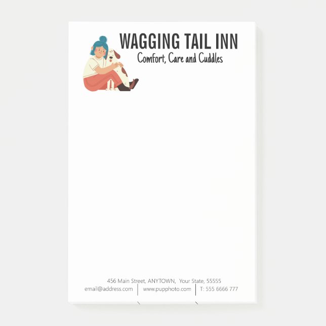 Notas Post-it® Dog Bed and Breakfast Business Personalizado (Anverso)