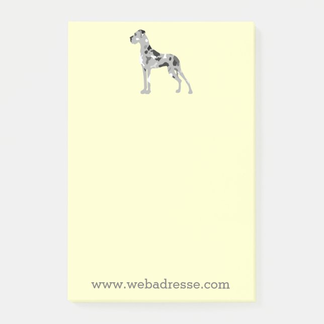 Notas Post-it® Dogo Gran Danés Merle (Anverso)