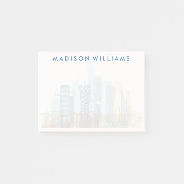 Notas Post-it® Doha, Qatar| Cielo urbano (Anverso)
