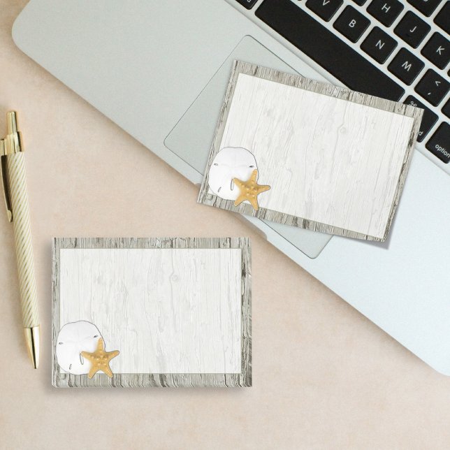 Notas Post-it® Dólar de arena y pez estrella en la playa (Subido por el creador)