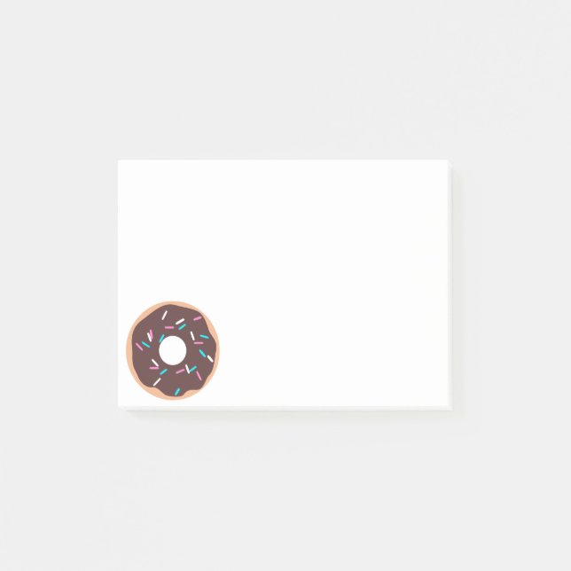 Notas Post-it® Donut de chocolate con salpicaduras (Anverso)
