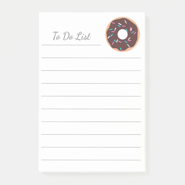 Notas Post-it® Donut de chocolate con salpicaduras (Anverso)