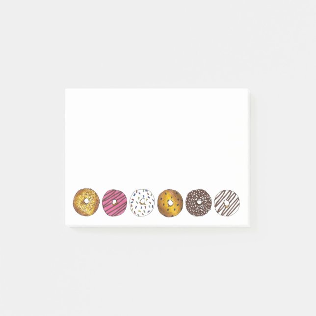 Notas Post-it® Donut Dozen Doughnut Desayuno comida chatarra (Anverso)