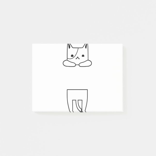 Notas Post-it® Doodle de gato colgante Cat 2 (Anverso)