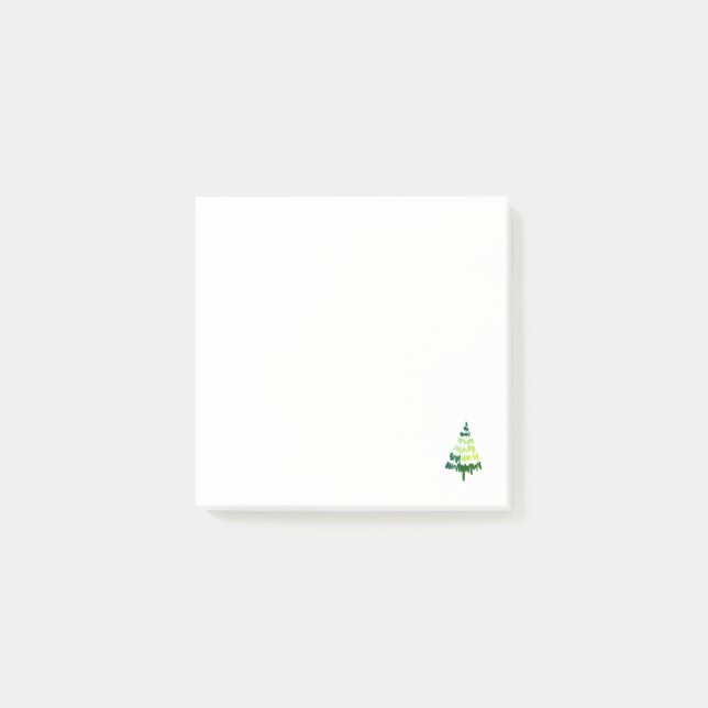 Notas Post-it® Doodle Green Christmas Tree (Anverso)