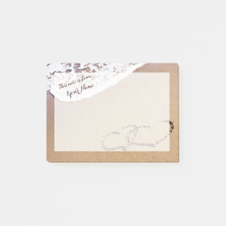 Notas Post-it® Dos Corazones En La Arena