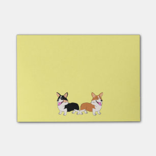 Notas Post-it® Dos Corgis Galés del dibujo animado