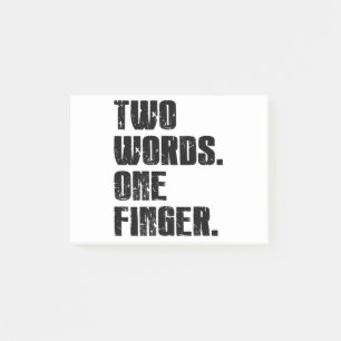 Notas Post-it® Dos palabras un dedo