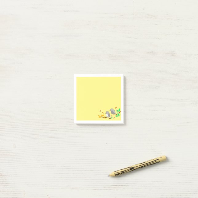 Notas Post-it® Dos pequeños apuntes de aves (Escritorio)