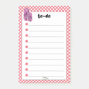 Notas Post-it® Dot rojo polka diamantes de vino tinto