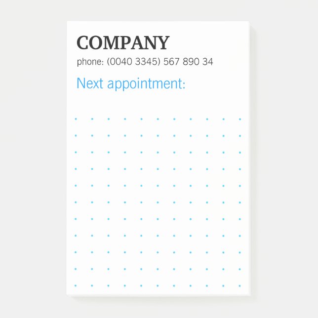 Notas Post-it® Dots Grid Graphical Modern Notes Klebezett (Anverso)