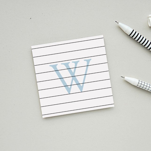 Notas Post-it® Dove Blue Monogram (Subido por el creador)