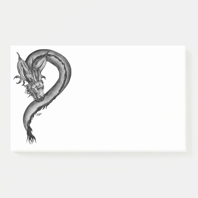 Notas Post-it® Dragón al estilo del tatuaje (Anverso)