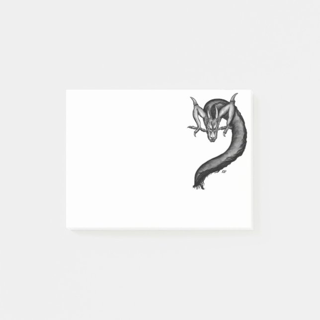Notas Post-it® Dragón al estilo del tatuaje (Anverso)