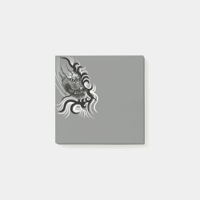Notas Post-it® Dragón chino en tatuaje (Anverso)