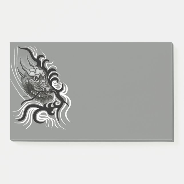 Notas Post-it® Dragón chino en tatuaje (Anverso)
