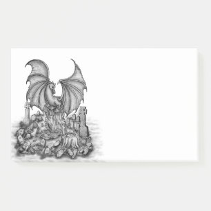 Notas Post-it® Dragón con zombi