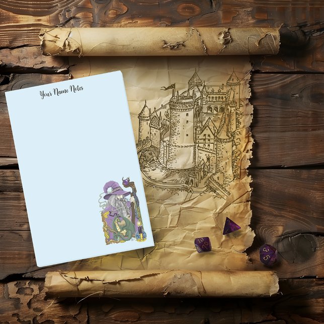 Notas Post-it® Dragón Mago Celta Fantasía Púrpura (Subido por el creador)