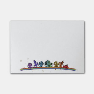 Notas Post-it® Dragones del arco iris