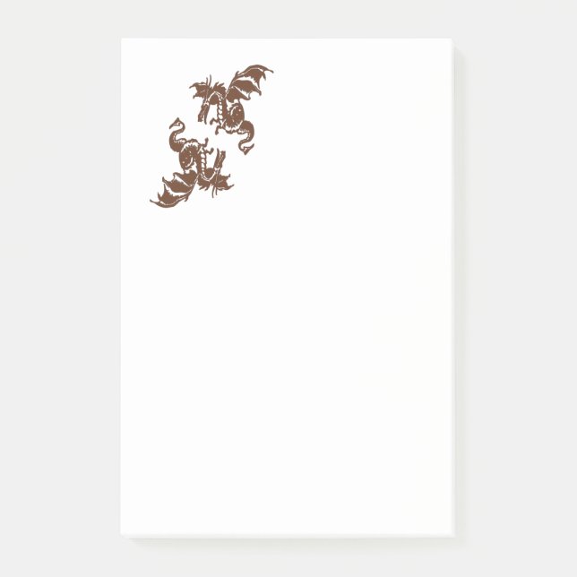 Notas Post-it® Dragones verdes (Anverso)