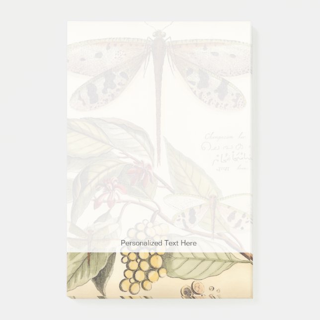 Notas Post-it® Dragonflies con hojas y fruta (Anverso)
