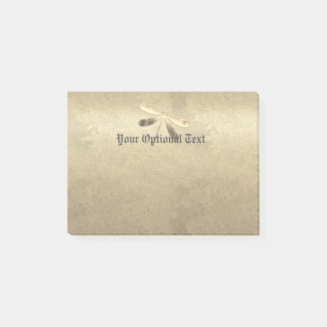 Notas Post-it® Dragonfly de oro (Anverso)