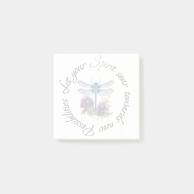 Notas Post-it® Dragonfly - espíritu de nuevas posibilidades (Anverso)