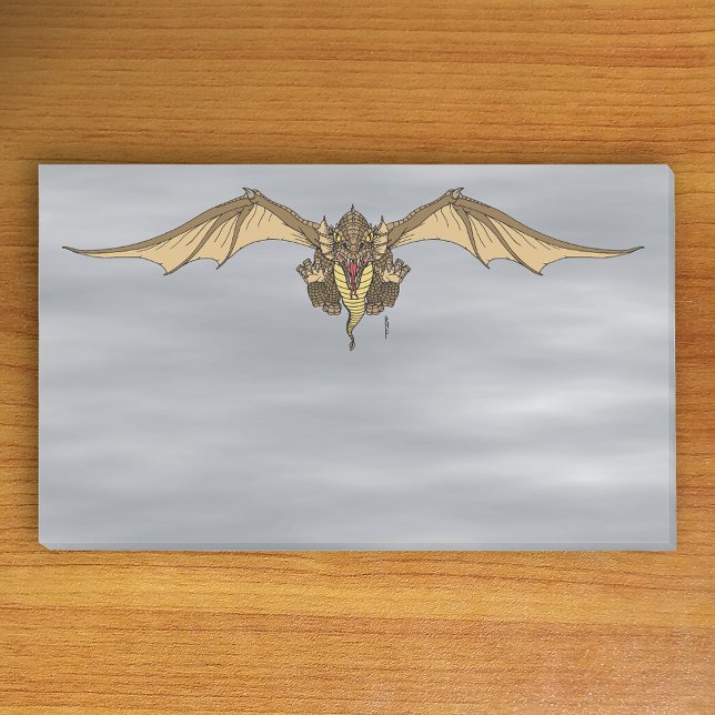 Notas Post-it® Dragonismo de Ravaging (Ravaging Dragoness Post-it Notes on Table)