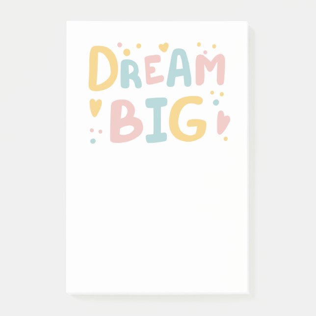 Notas Post-it® Dream Big Pastel Hearts (Anverso)
