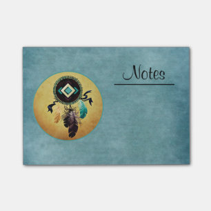 Notas Post-it® Dreamcatcher en un fondo azul