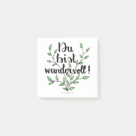 Notas Post-it® Du bist wundervoll Post-it Klebezettel
