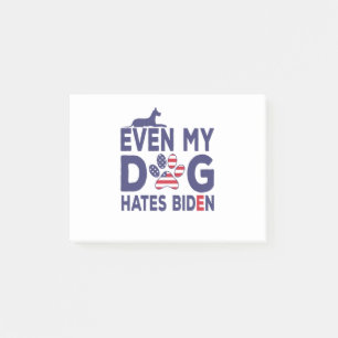 Notas Post-it® Dueño de perro contra Biden - incluso mi perro od