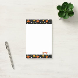Notas Post-it® Dulce patrón de calabaza de Halloween