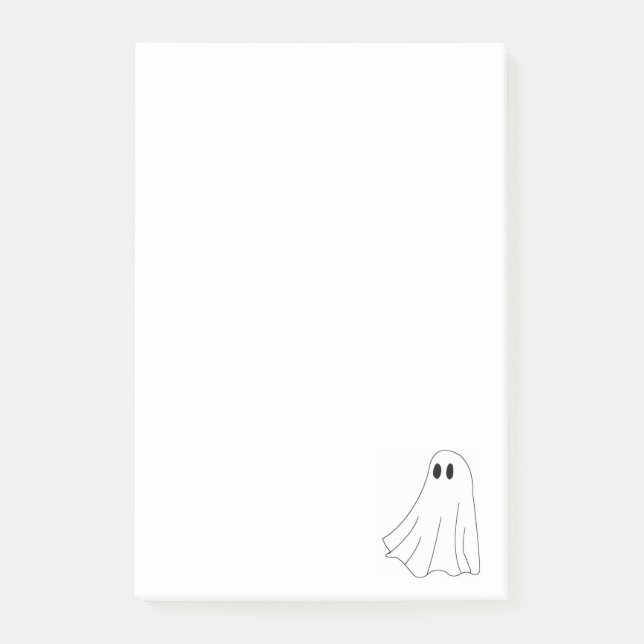 Notas Post-it® Dulce Patrón de Fantasma Pastel (Anverso)