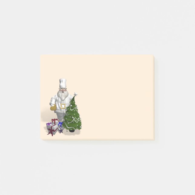 Notas Post-it® Dulce Santa Claus Chef (Anverso)