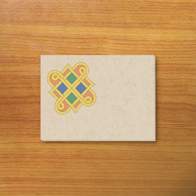 Notas Post-it® Durrow Knotwork 2016 (Durrow Knotwork 2016 Post-it Notes on Desk)