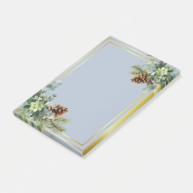 Notas Post-it® Dusty Blue Boda Eucalyptus Green Budget (En perspectiva)