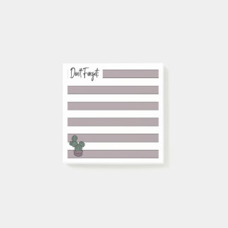Notas Post-it® Dusty Pink | Rayado | Cactus en Maceta -