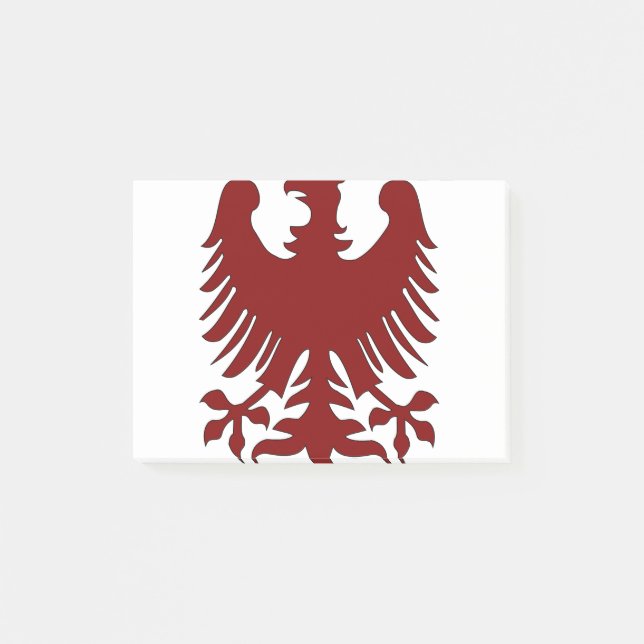 Notas Post-it® Eagle Coat Arms Phoenix Maroon Nobleza Heraldic (Anverso)