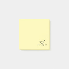Notas Post-it® Early Bird Pen Line Art Drawing