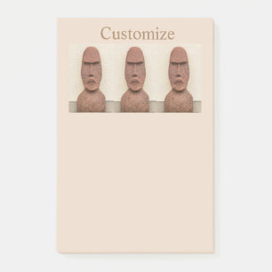 Notas Post-it® Easter Island Moai Head Thunder_Cove