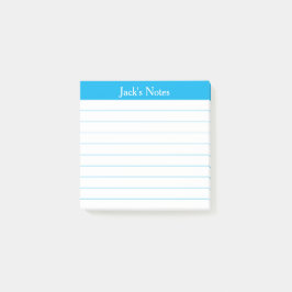 Notas Post-it® Easy Read Classic Sky Blue Lined Personalized